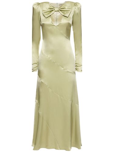 Robe Midi En Satin De Soie Avec Nœud - ALESSANDRA RICH - Modalova