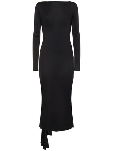 Robe Midi Asymétrique En Jersey Dua Lipa - VERSACE - Modalova