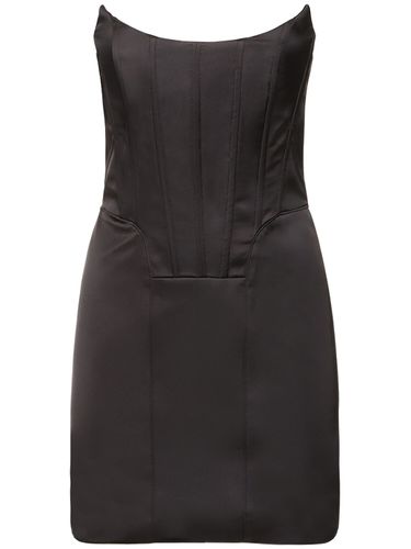 Robe Bustier Courte En Satin Stretch - GIUSEPPE DI MORABITO - Modalova