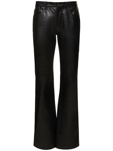 Pantalon Droit En Cuir Taille Mi-haute - ACNE STUDIOS - Modalova