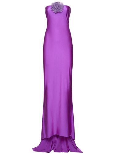 Robe Longue Sans Bretelles En Jersey Brillant - GIUSEPPE DI MORABITO - Modalova