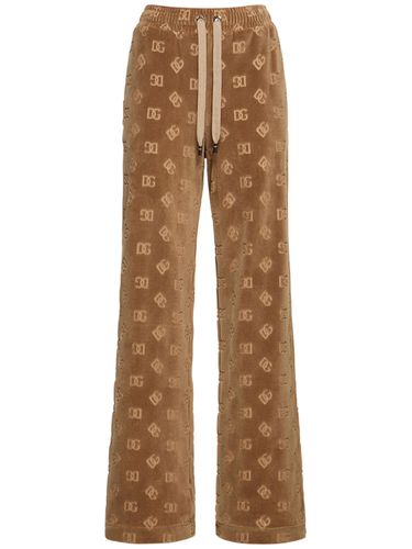 Pantalon En Chenille À Monogramme - DOLCE & GABBANA - Modalova