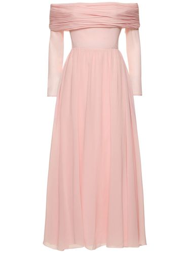 Robe En Georgette De Soie À Col Bardot - GIAMBATTISTA VALLI - Modalova