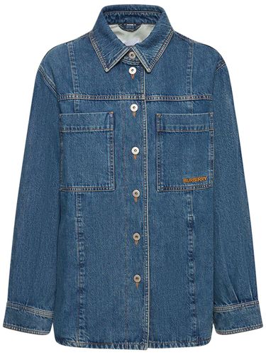 Chemise Oversize En Denim De Coton Benssen - BURBERRY - Modalova