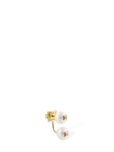 Mono Boucle D'oreille Avec Double Perle 18 K - EÉRA - Modalova