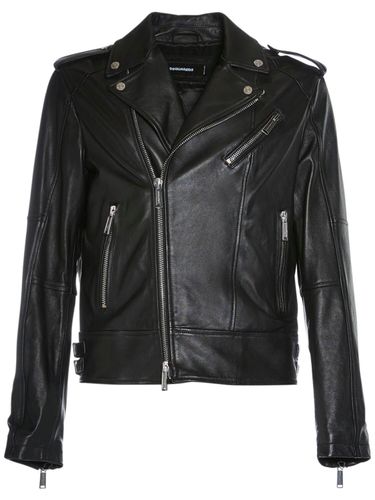 Veste Zippée En Cuir Kiodo - DSQUARED2 - Modalova