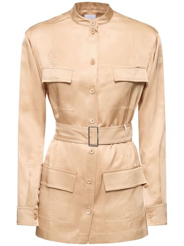 Chemise En Sergé De Soie Avec Ceinture Solange - BURBERRY - Modalova