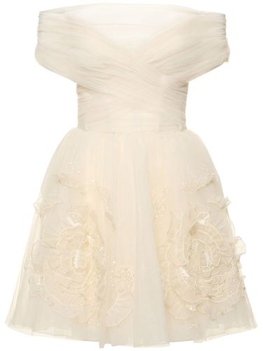 Robe Courte Corset En Tulle Brodé - ZUHAIR MURAD - Modalova