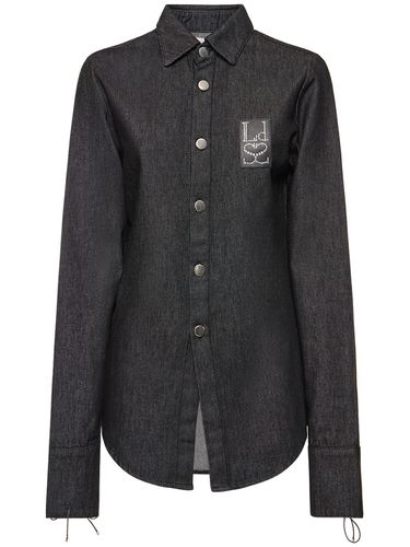 Chemise Slim En Denim Avec Patch Logo - LUDOVIC DE SAINT SERNIN - Modalova