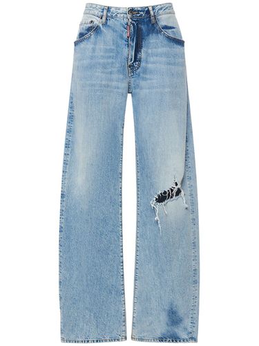 Jean Large En Denim De Coton - DSQUARED2 - Modalova