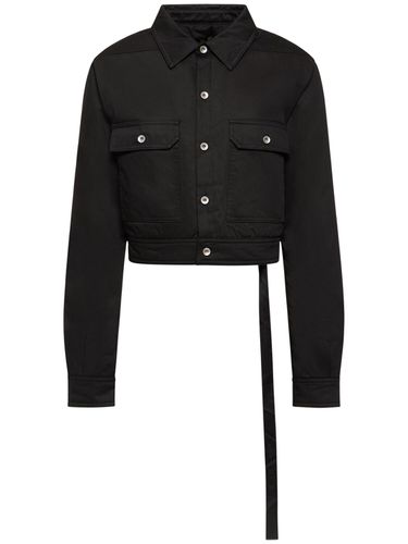 Veste Courte En Drill De Coton À Manches Cape - RICK OWENS DRKSHDW - Modalova