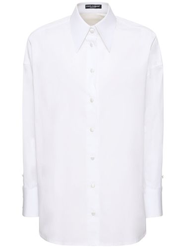 Chemise En Popeline De Coton Stretch - DOLCE & GABBANA - Modalova