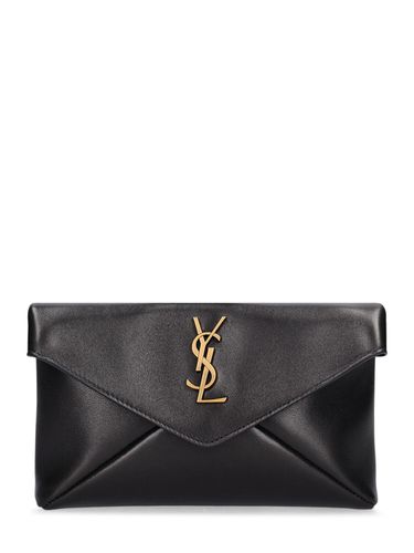 Petite Pochette Style Enveloppe En Cuir Cassandre - SAINT LAURENT - Modalova