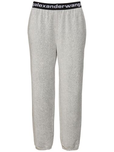 Pantalon De Sport En Coton Côtelé Stretch À Logo - ALEXANDER WANG - Modalova