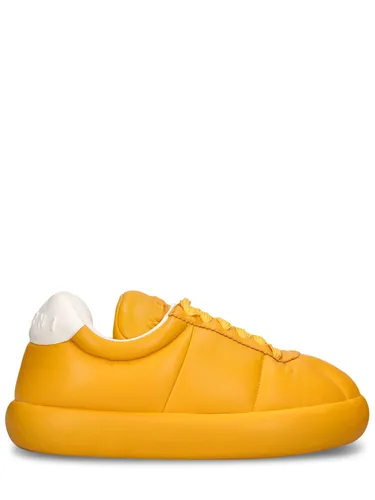 Sneakers Basses En Cuir Souple Puffy - MARNI - Modalova