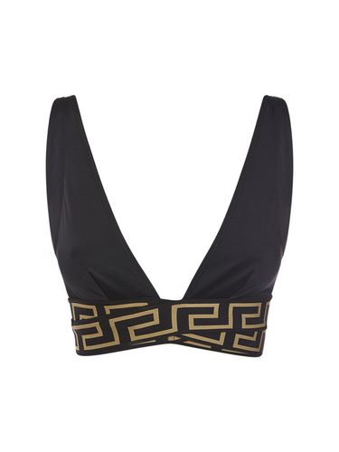 Haut De Bikini Triangle En Lycra Greca - VERSACE - Modalova