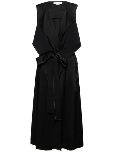 Robe Midi En Viscose Mélangée Trench - VICTORIA BECKHAM - Modalova