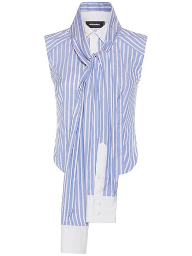 Chemise Sans Manches En Coton À Rayures - DSQUARED2 - Modalova