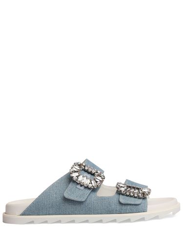 Sandales En Denim Slidy Viv 20 Mm - ROGER VIVIER - Modalova