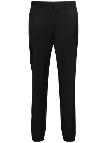 Pantalon Formel En Laine - MOSCHINO - Modalova