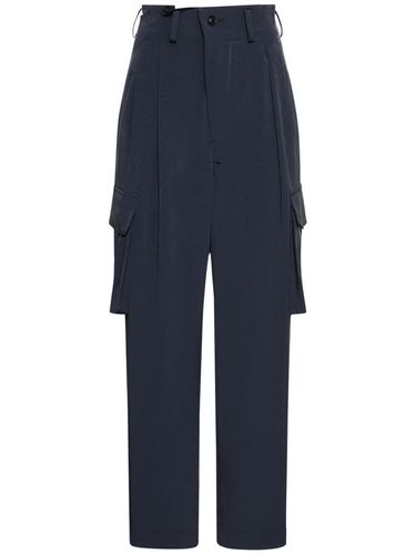 Pantalon Cargo Droit En Crêpe De Chine - YOHJI YAMAMOTO - Modalova