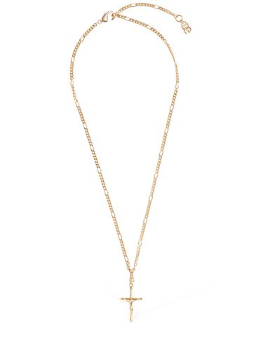 Collier À Pendentif Croix Plaquée - DOLCE & GABBANA - Modalova