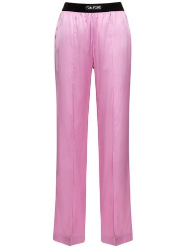 Pantalon De Pyjama En Satin De Soie - TOM FORD - Modalova