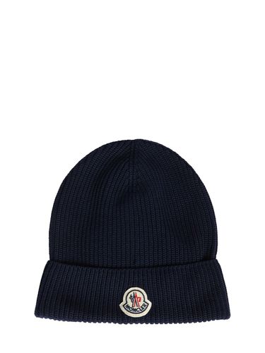 Bonnet En Coton Détail Logo - MONCLER - Modalova