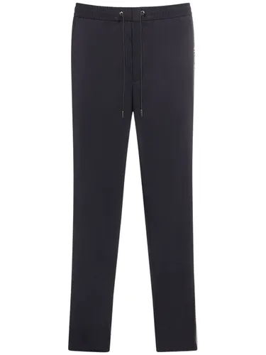 Pantalon En Gabardine De Laine Mélangée - MONCLER - Modalova