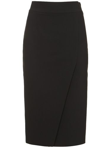 Jupe Midi En Crêpe Stretch - MOSCHINO - Modalova