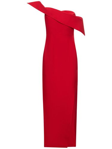 Robe Longue Asymétrique En Laine Et Soie - ROLAND MOURET - Modalova