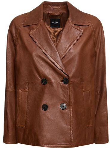 Veste En Cuir À Double Boutonnage Oria - WEEKEND MAX MARA - Modalova