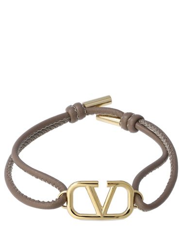 Bracelet À Coulisse En Cuir V Logo - VALENTINO GARAVANI - Modalova