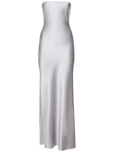 Robe Longue En Viscose Métallisée Palladium - CHRISTOPHER ESBER - Modalova