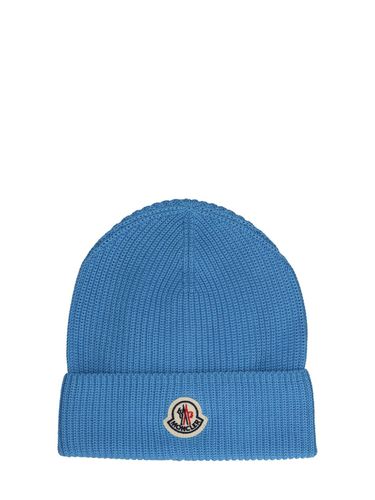 Bonnet En Coton Détail Logo - MONCLER - Modalova