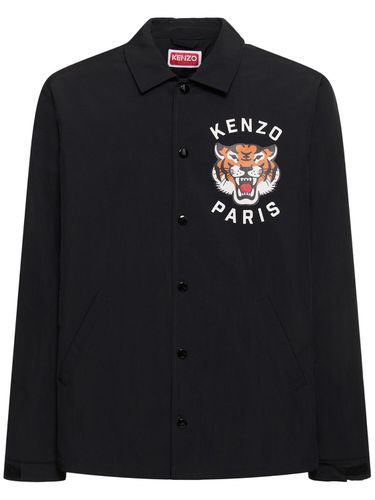 Veste En Nylon Imprimé Tigre - KENZO PARIS - Modalova