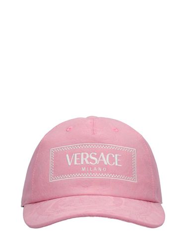 Casquette En Jacquard À Logo - VERSACE - Modalova