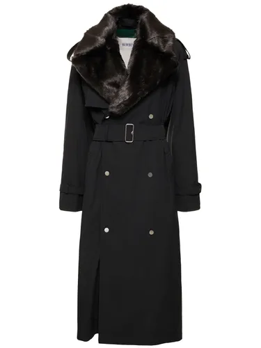 Trench-coat Long En Gabardine Avec Ceinture - BURBERRY - Modalova