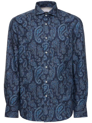 Chemise En Coton Imprimé Paisley - BRUNELLO CUCINELLI - Modalova