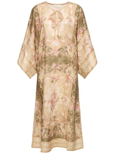 Robe Caftan Mi-longue En Lin August - ZIMMERMANN - Modalova