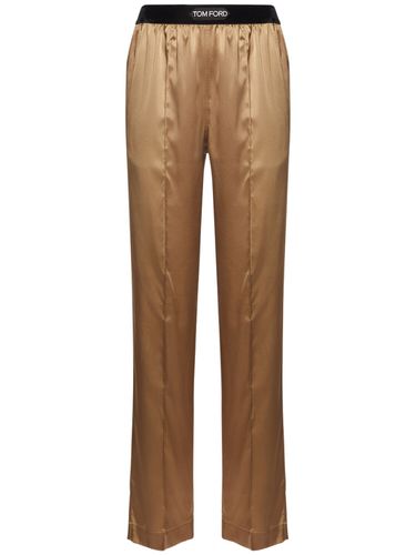 Pantalon Ample En Satin De Soie Stretch - TOM FORD - Modalova