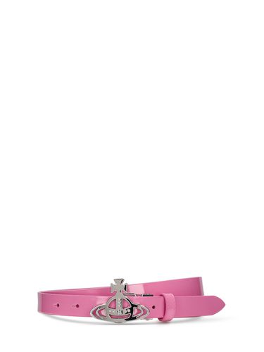 Ceinture En Cuir Avec Boucle Orbite - VIVIENNE WESTWOOD - Modalova