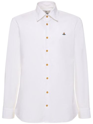 Chemise En Popeline De Coton À Logo Brodé - VIVIENNE WESTWOOD - Modalova