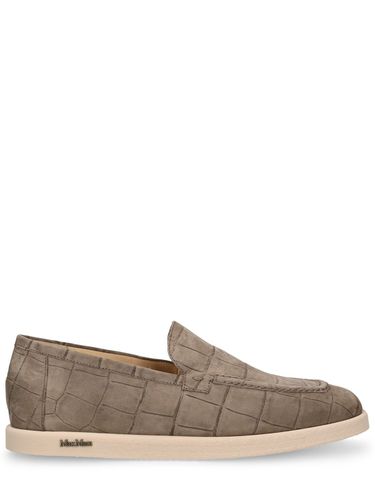 Mocassins En Cuir Imprimé Crocodile 10 Mm - MAX MARA - Modalova