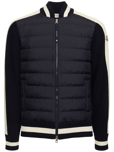 Veste En Coton Et Matière Technique - MONCLER - Modalova