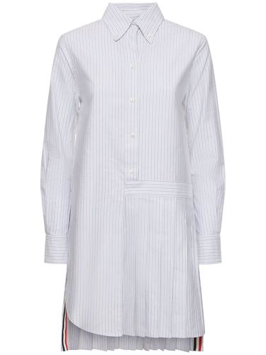 Robe Courte En Coton Oxford À Rayures - THOM BROWNE - Modalova