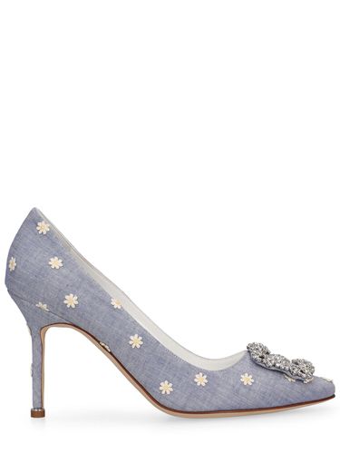 Escarpins En Toile Hangisi 90 Mm - MANOLO BLAHNIK - Modalova