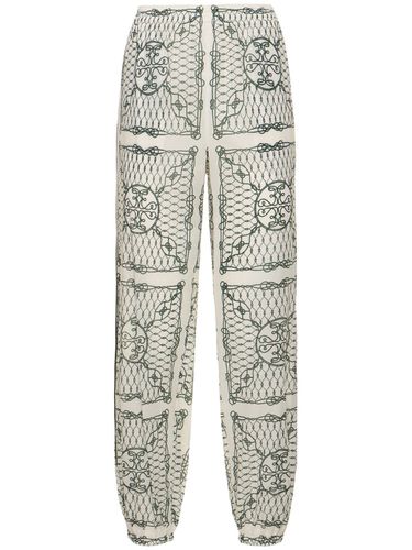 Pantalon Taille Mi-haute En Coton Imprimé - TORY BURCH - Modalova