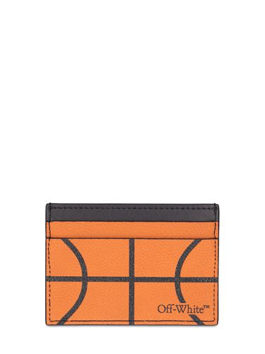 Porte-cartes En Cuir Simple Basketball - OFF-WHITE - Modalova