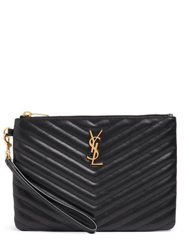 Pochette En Cuir Matelassé Cassandre A5 - SAINT LAURENT - Modalova